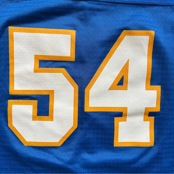 Teamwork Athletic Apparel LA Chargers Style Blue White Yellow # 54 Jersey Medium - Picture 6 of 12